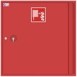 Internal hydrant DN25 without space for a fire extinguisher, surface-mounted, semi-rigid hose L=30m, patent lock, dimensions width/height/depth. 780x780x180mm, red RAL3000